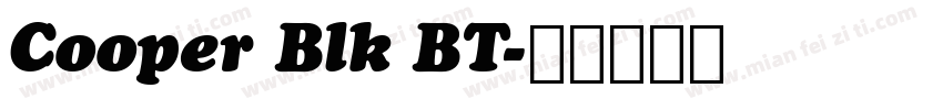 Cooper Blk BT字体转换